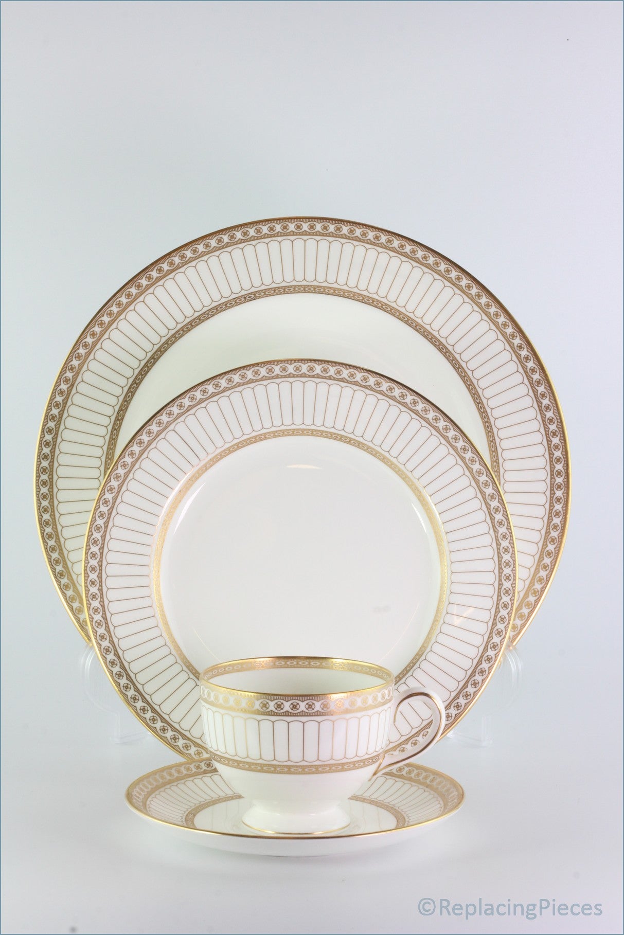 未使用品ウェッジウッド コントラスト コロネード トリオ ペア