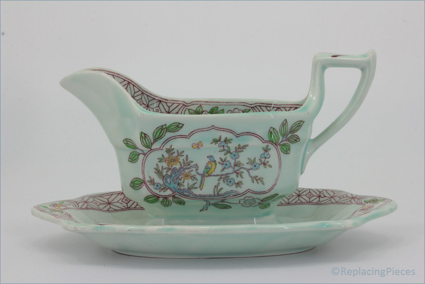 Adams - Singapore Bird - Fixed Gravy Boat And Stand