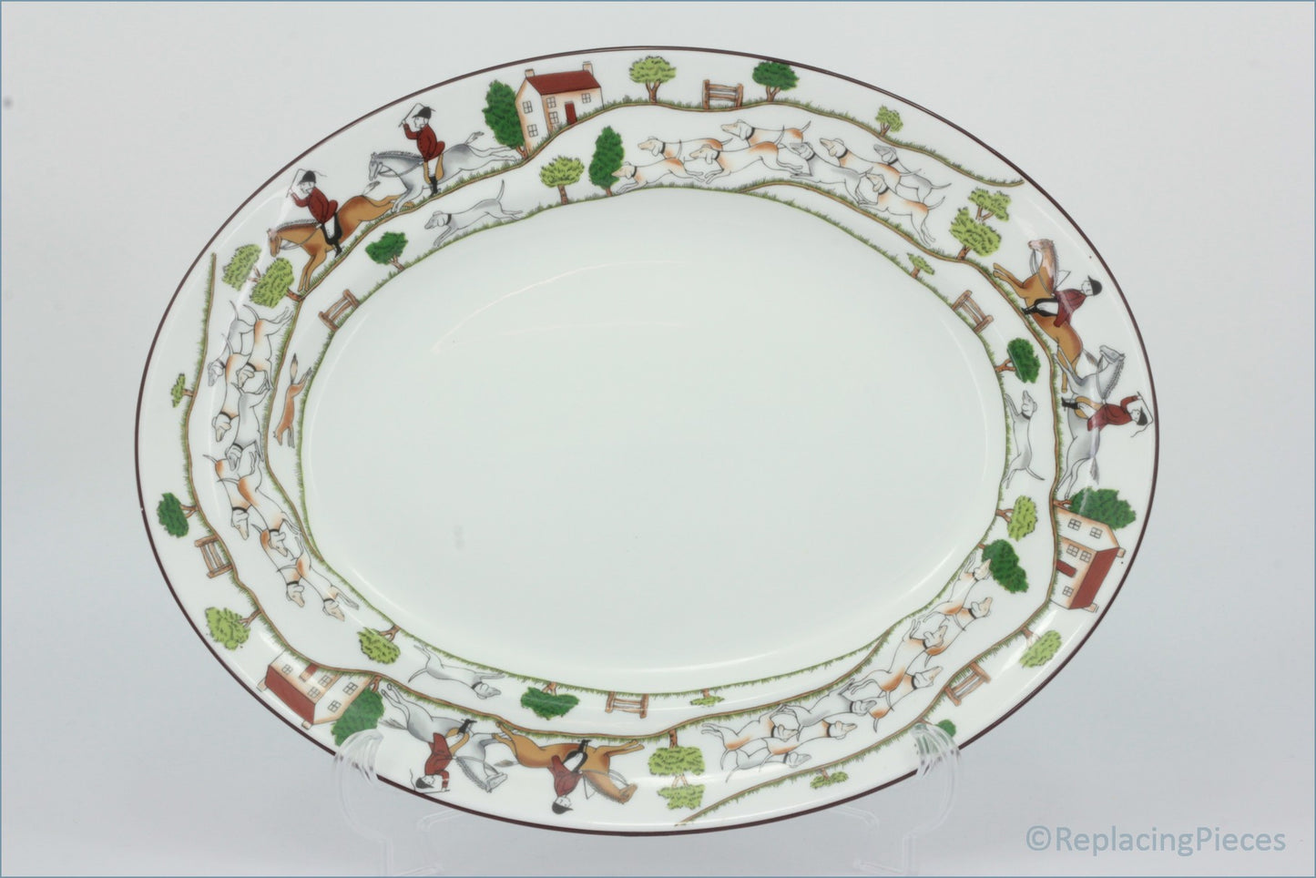 Coalport - Hunting Scene - 14" Oval Platter