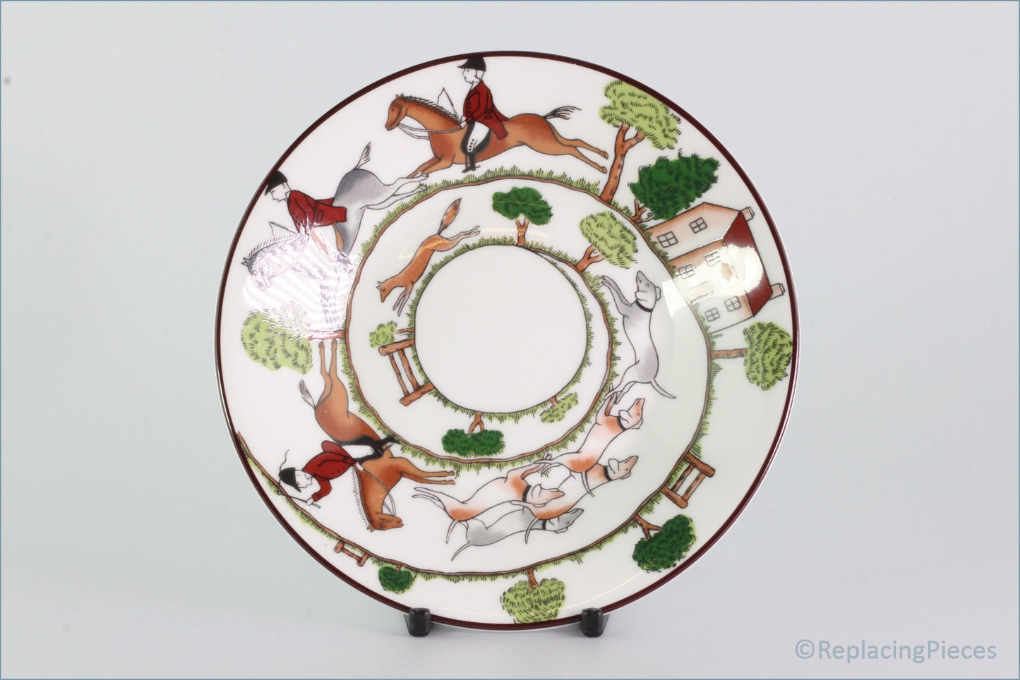 Coalport - Hunting Scene - Tea Saucer (For Straight Sided Teacup)