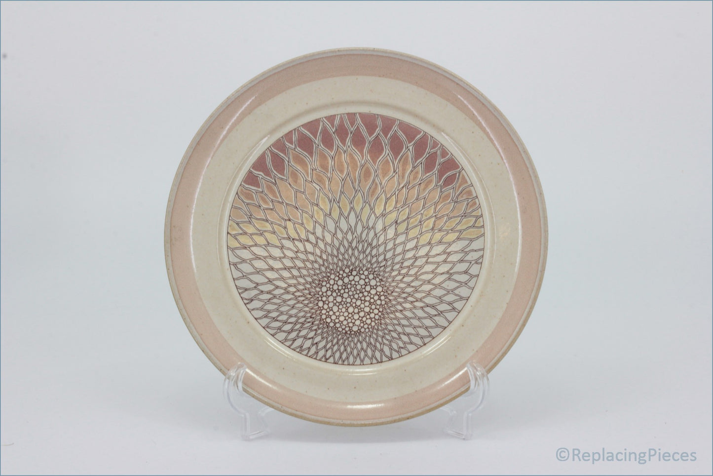 Denby - Chantilly - 6 3/4" Side Plate - Decorative plate with a geometric pattern on a white background