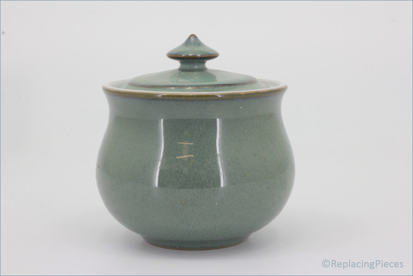 Denby - Regency Green - Lidded Sugar Bowl (Pointed Knob)