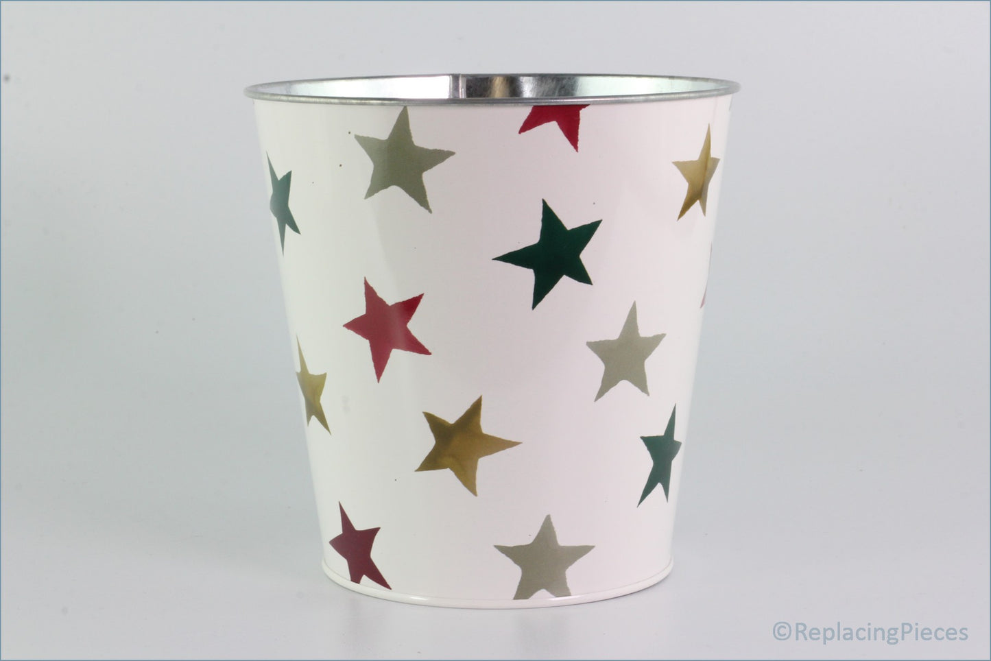 Emma Bridgewater - Red & Green Stars - Tin Plant Pot