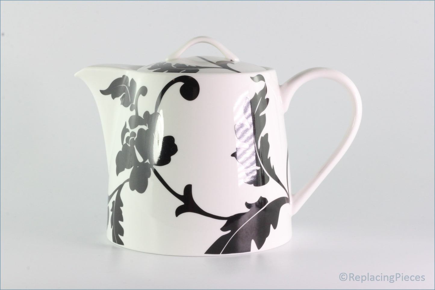 Marks & Spencer - Black Damask - Teapot