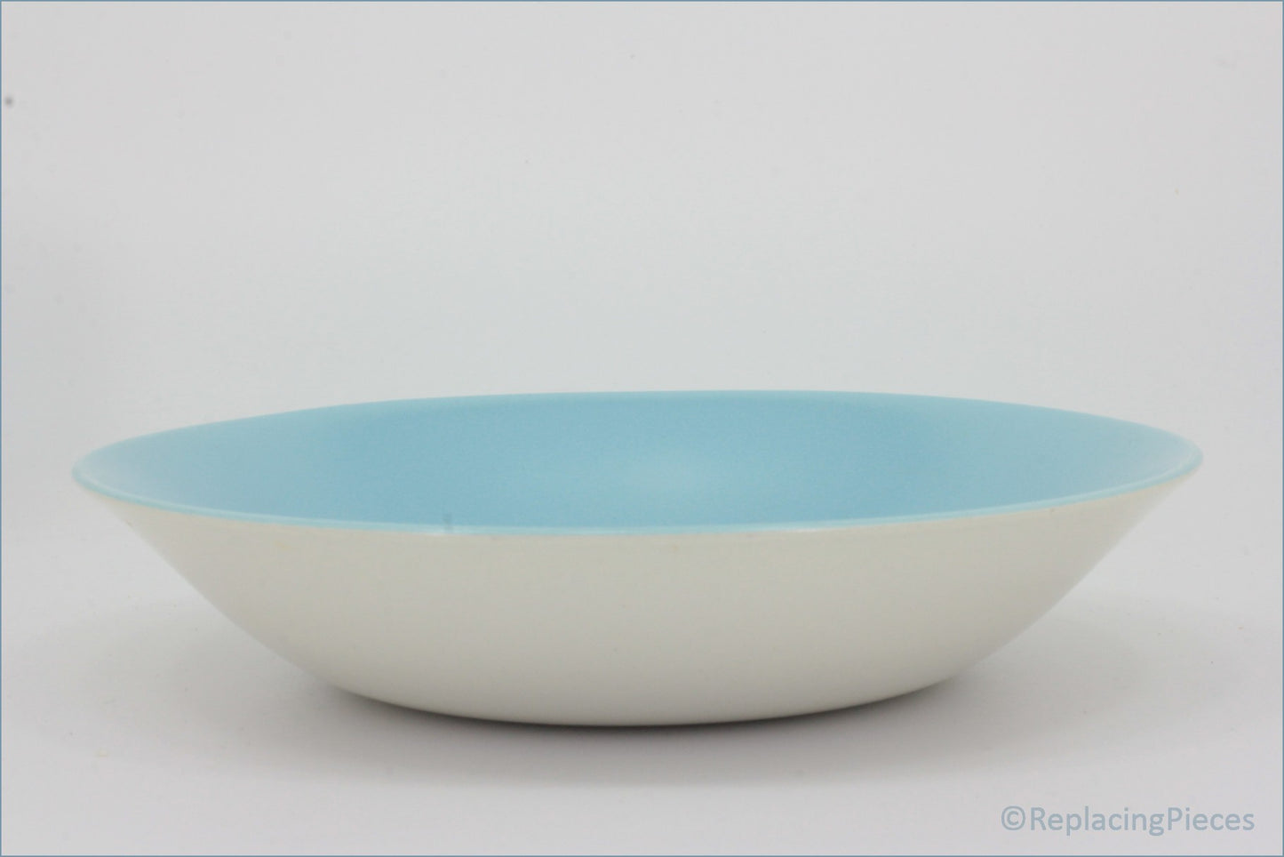 Poole - Dove Grey & Sky Blue - 7 3/4" Soup Bowl