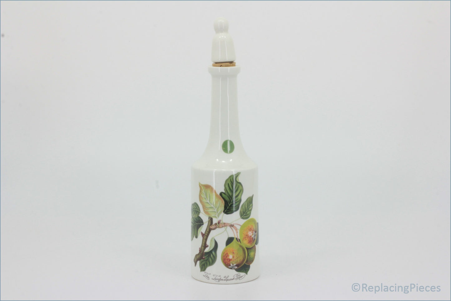 Portmeirion - Pomona - Oil Bottle (The Teignton Squash Pear) - Decorative bottle with botanical design on a white background