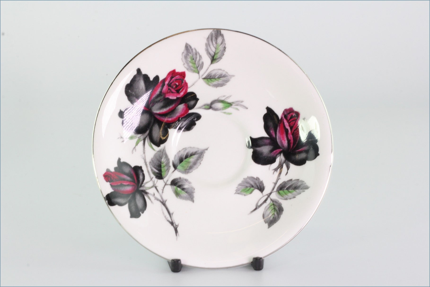 Royal Albert - Masquerade - Coffee Saucer (Patterned - Silver Edge)