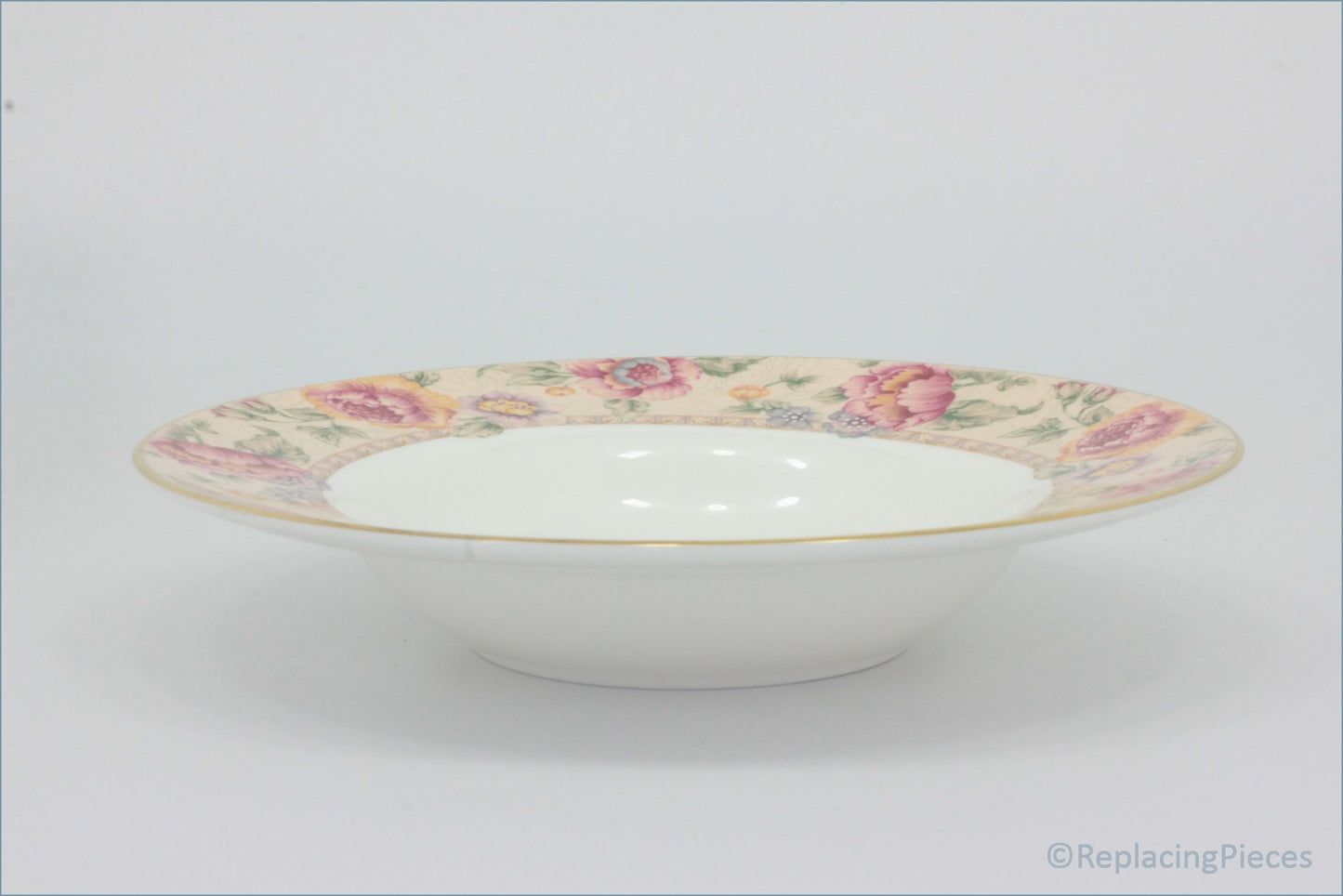 Royal Doulton - Darjeeling (H5247) - 8 1/8" Rimmed Bowl