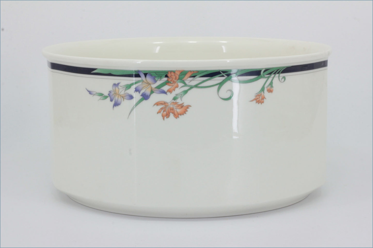 Royal Doulton - Juno - 9" Salad Bowl - Ceramic bowl with floral design on a white background