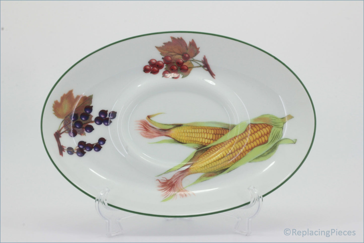 Royal Worcester - Evesham Vale - Gravy Boat Stand (Rounded Shape)