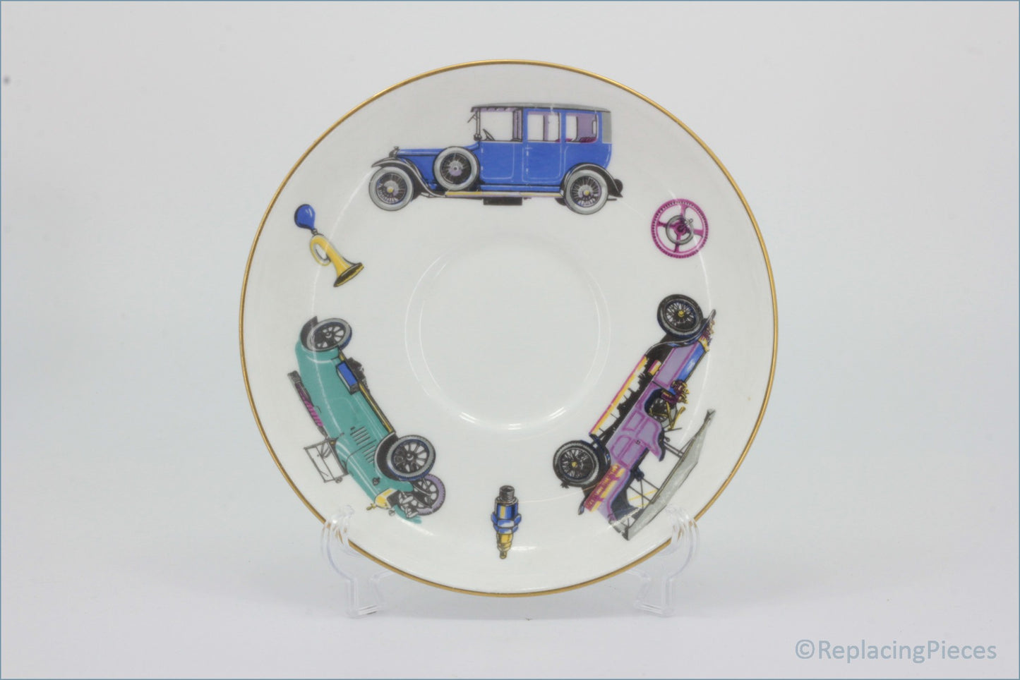 Royal Worcester - VIP - Breakfast Saucer (Motor Cars)