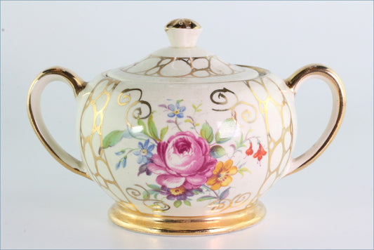 Sadler - Pink Rose - Lidded Sugar Bowl - SAD19