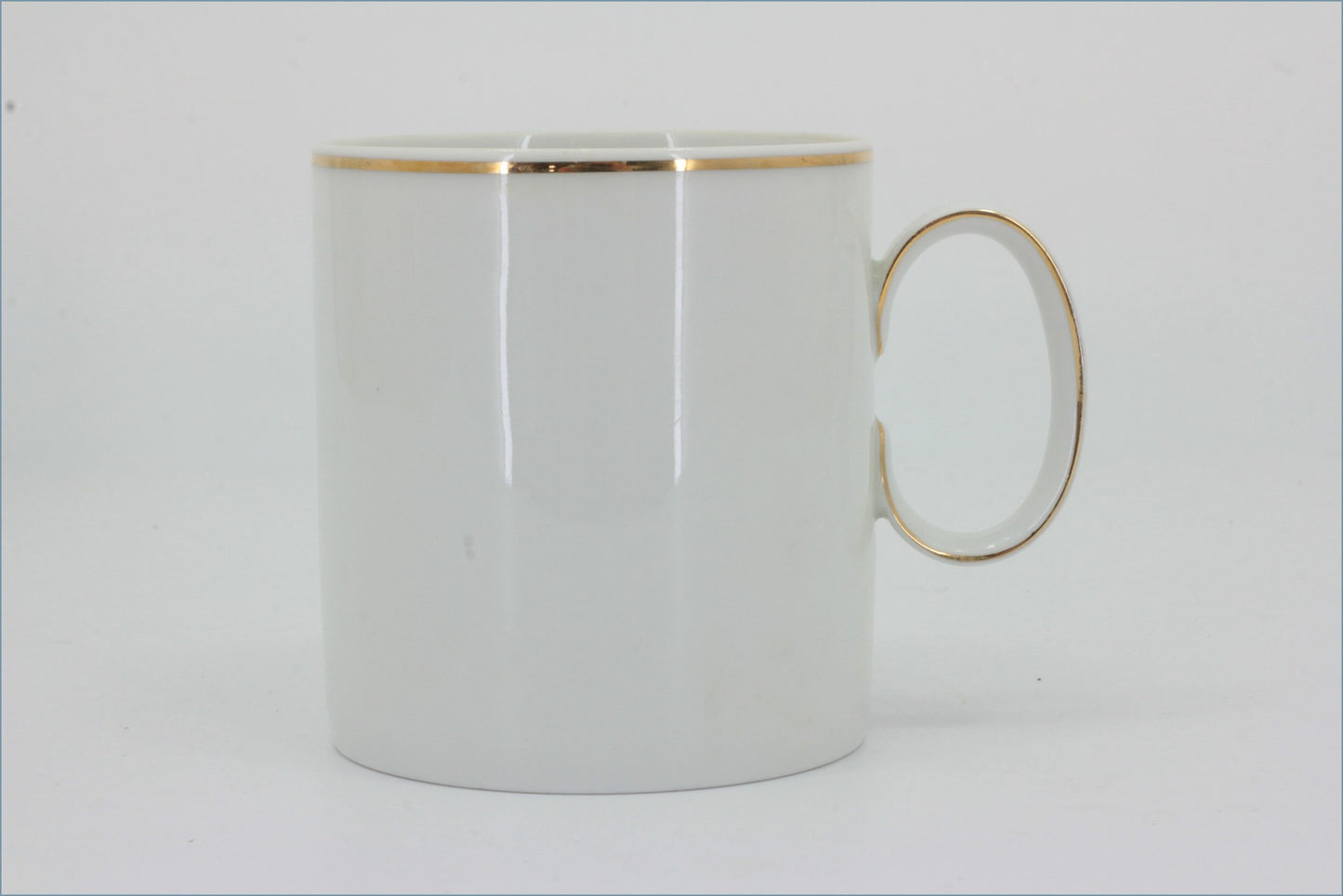 Thomas - White With Thin Gold Band - Mug/Breakfast Cup