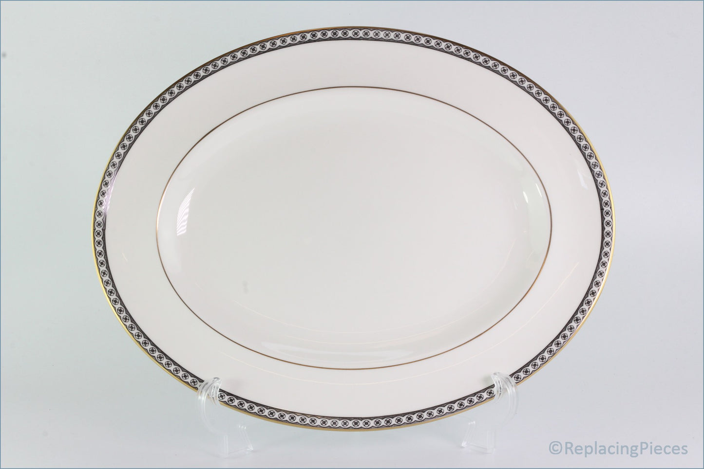 Wedgwood - Ulander (Black) - 13 3/4" Oval Platter