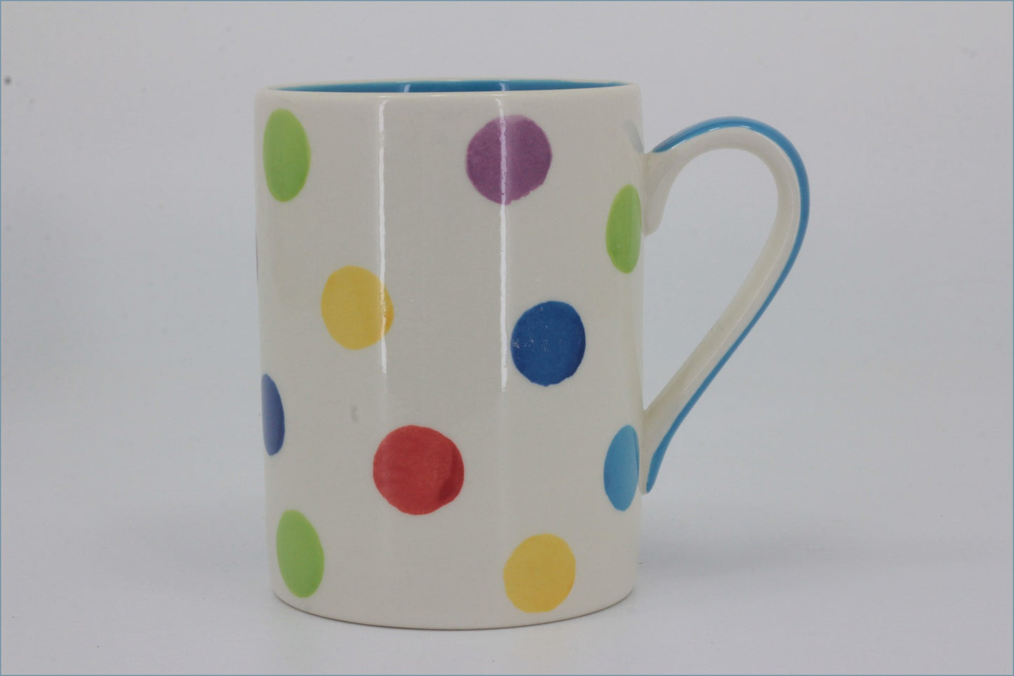 RPW290 - Whittards - Mug (Multi Coloured Spots - Blue Interior)