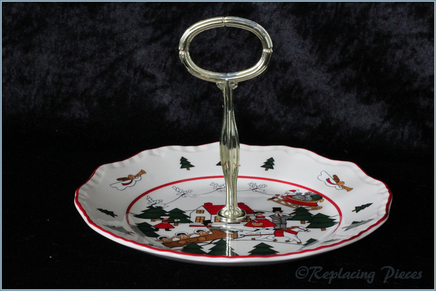 Masons - Christmas Village - 1 Tier Cake Stand
