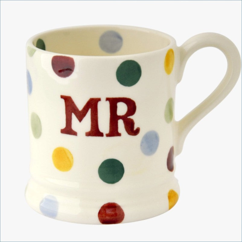 Emma Bridgewater - Polka Dot - 1/2 Pint Mug 'Mr'