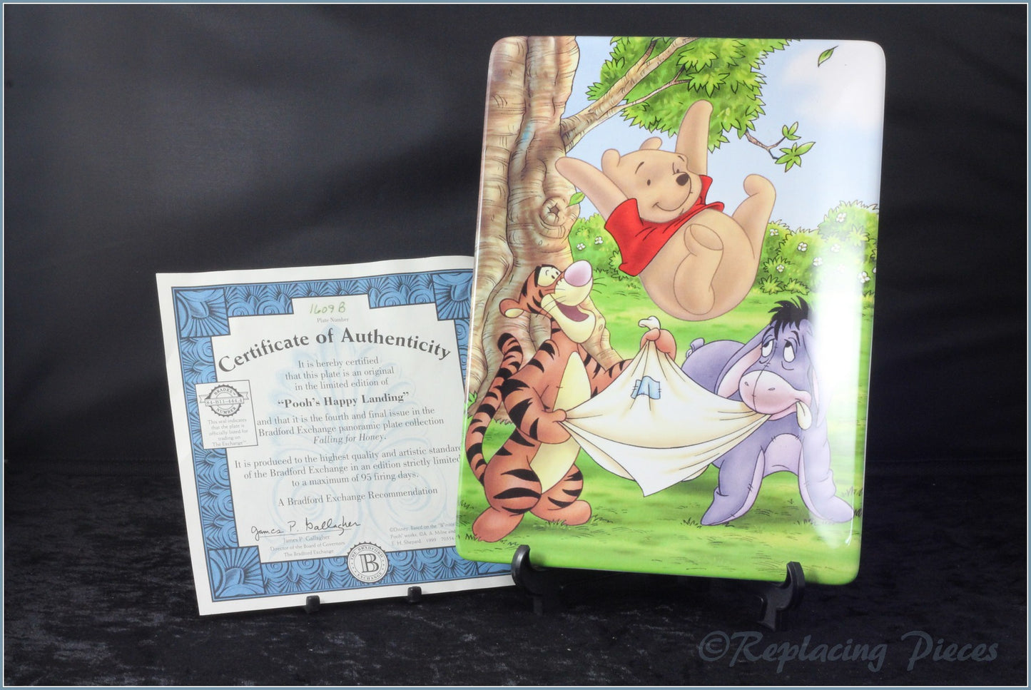 Bradford Exchange - Falling For Honey - Pooh's Happy Landing