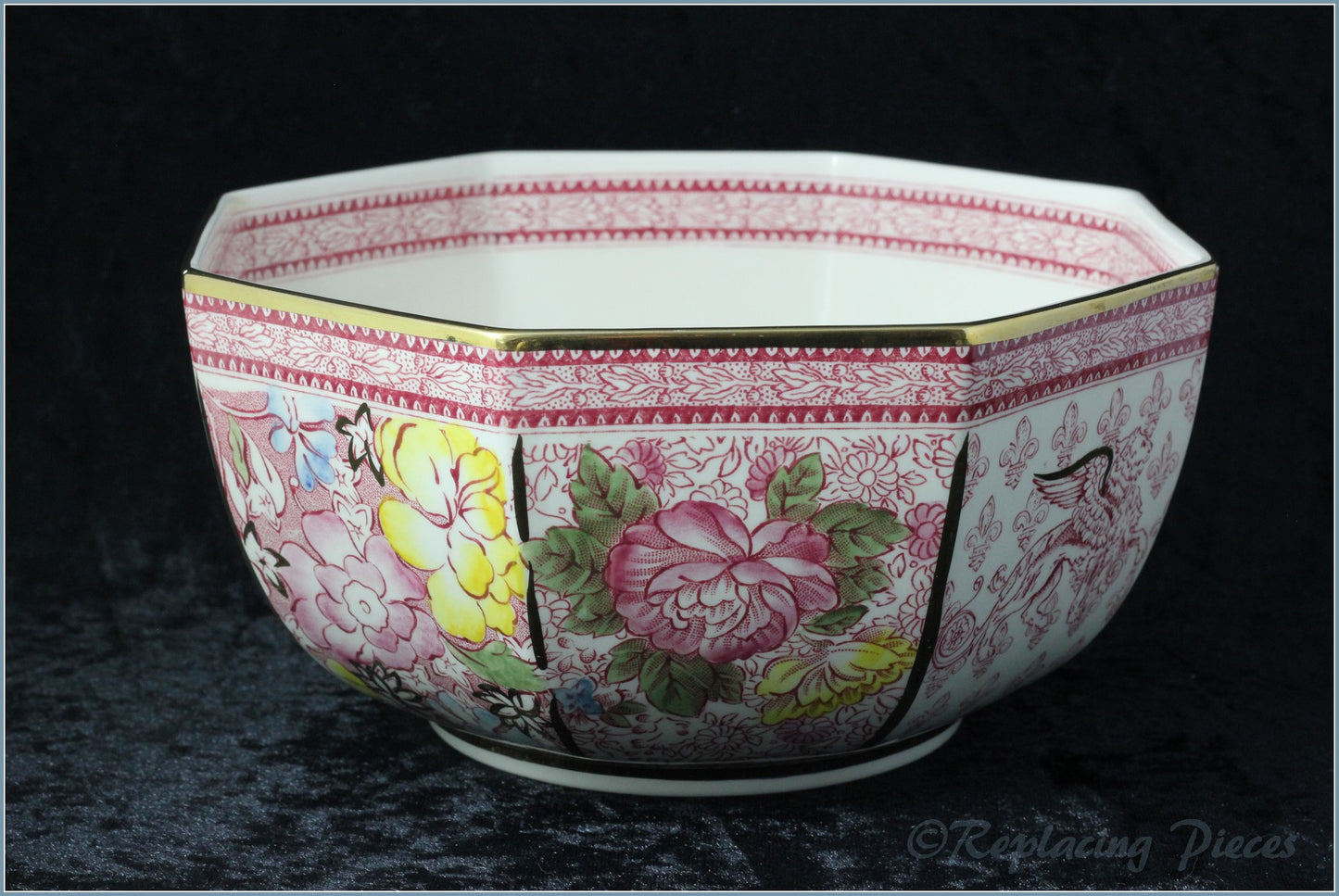 Masons - Empress Pink - Octagonal Centrepiece Bowl
