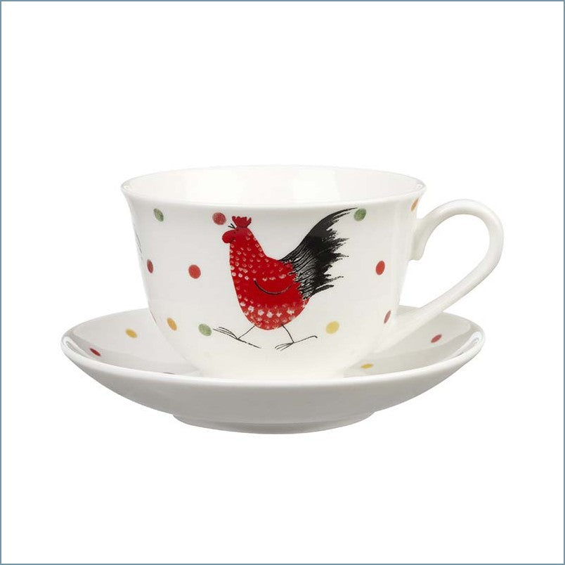 Churchill - Alex Clark Rooster - Teacup & Saucer - New