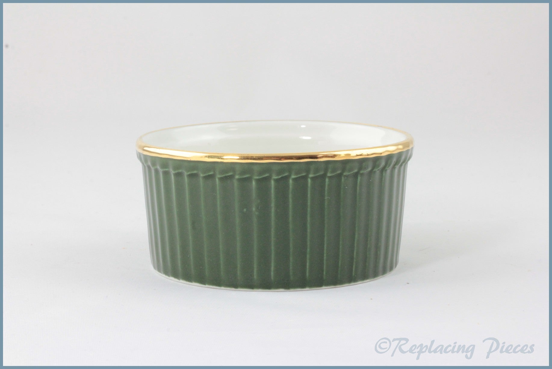 Apilco Bistro Green Gold Ramekin Size 2 ReplacingPieces