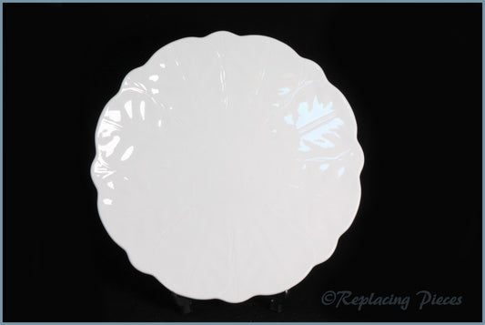 Aynsley - Plain White (Crocus Shape) - Cake Plate