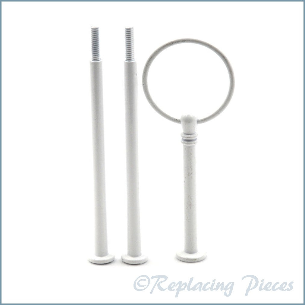 3 Tier - Round Handle Cake Stand Kit - White