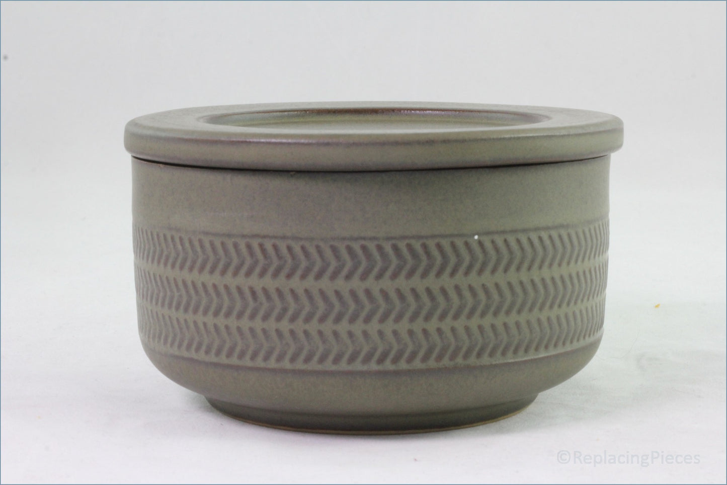 Denby - Chevron - Lidded Butter Dish