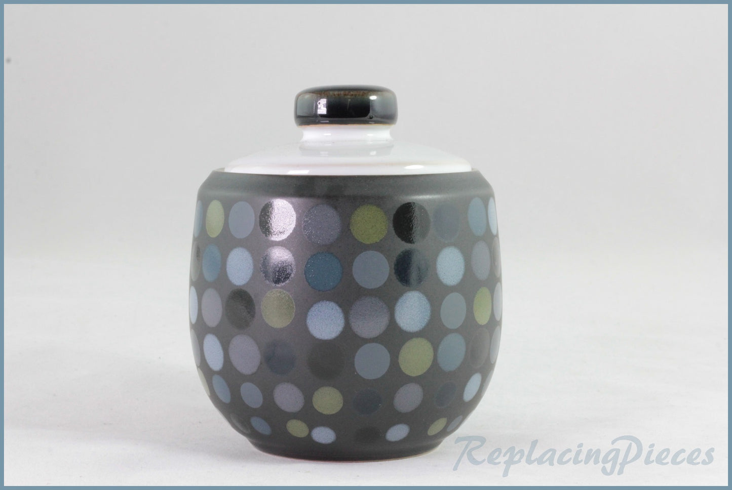 Denby - Jet - Lidded Sugar Bowl (Dots)