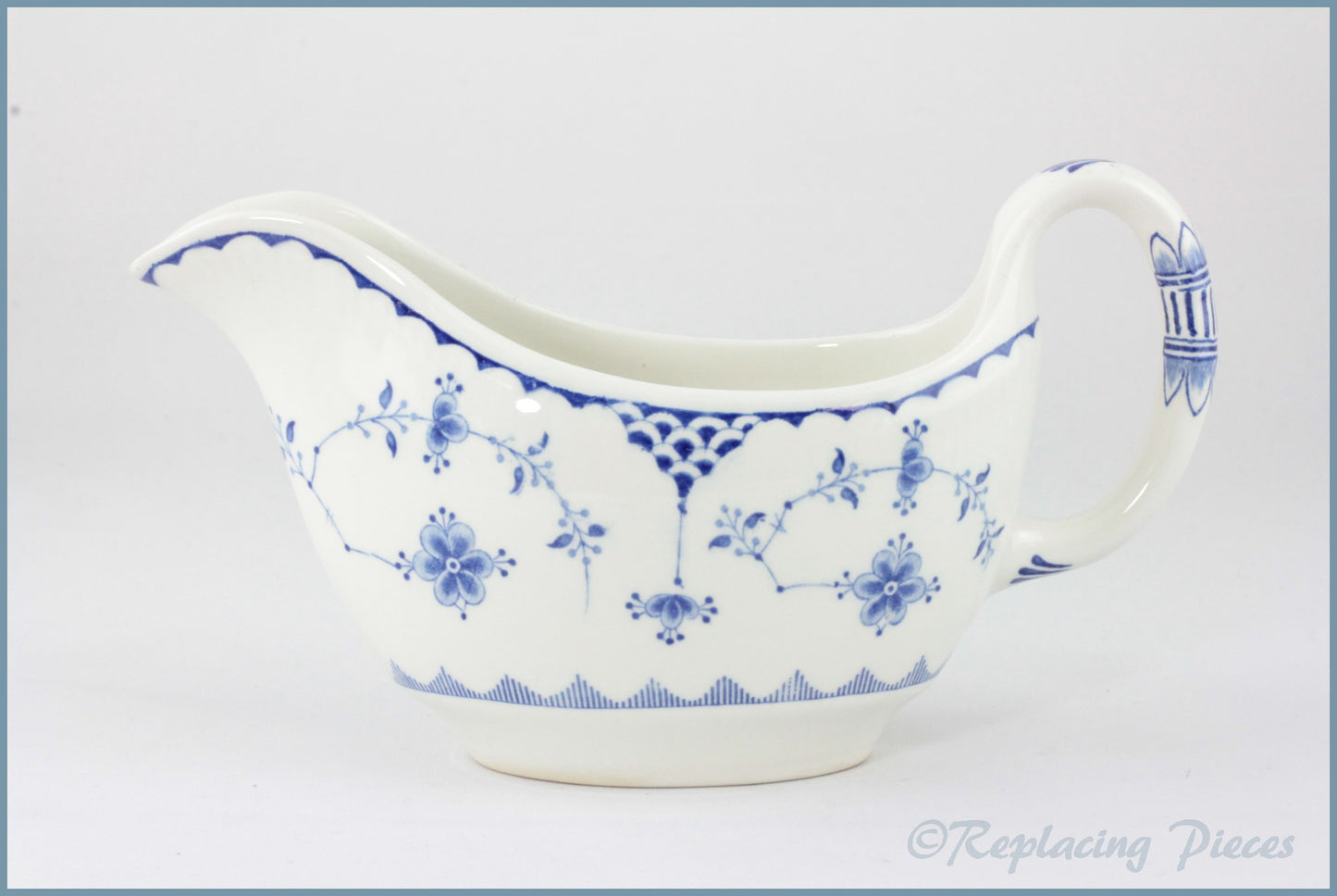 Furnivals - Denmark Blue - Gravy Boat