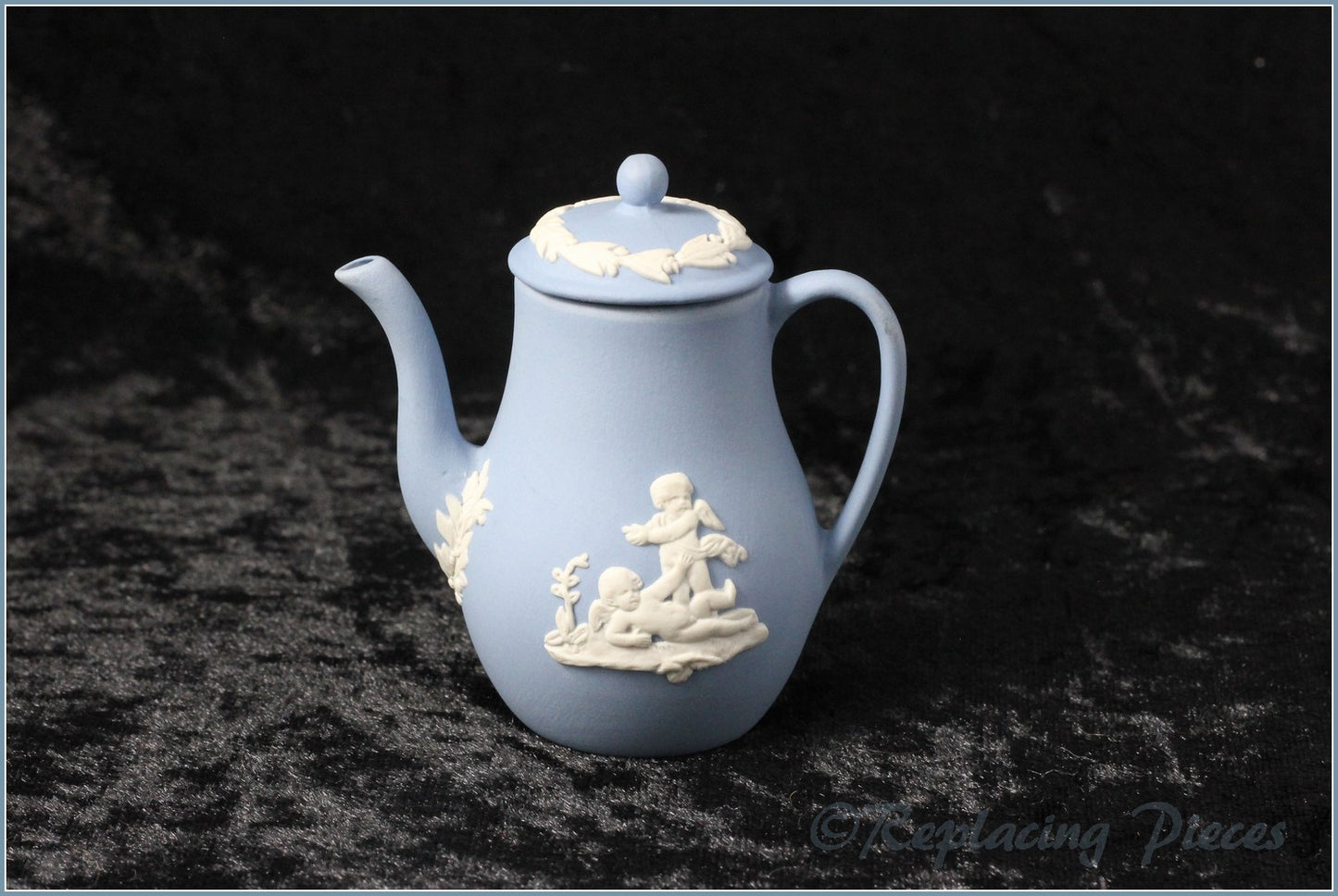 Wedgwood - Jasperware - Pale Blue - Miniature Tea Set