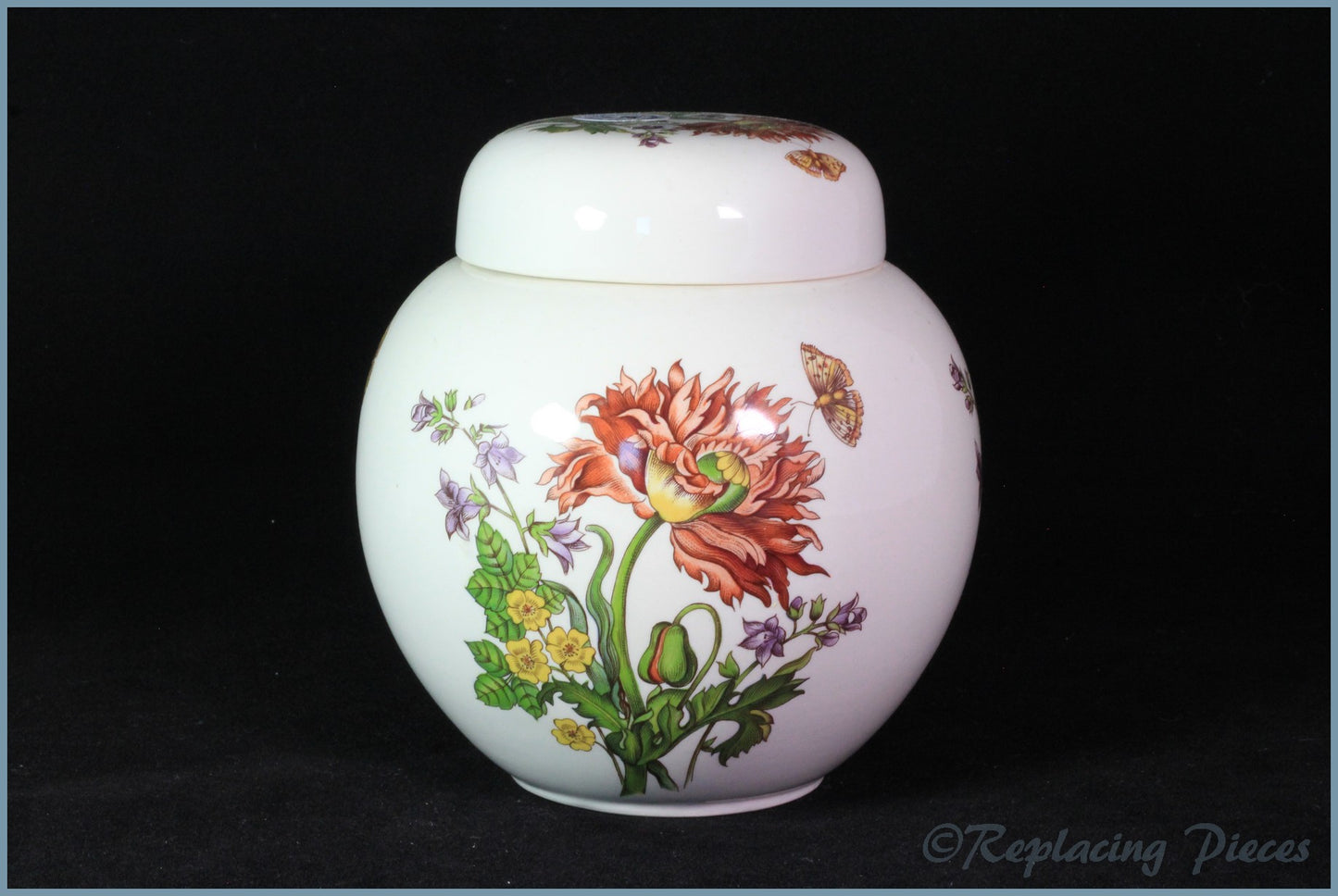 Masons - Floral 1 - Ginger Jar (medium)