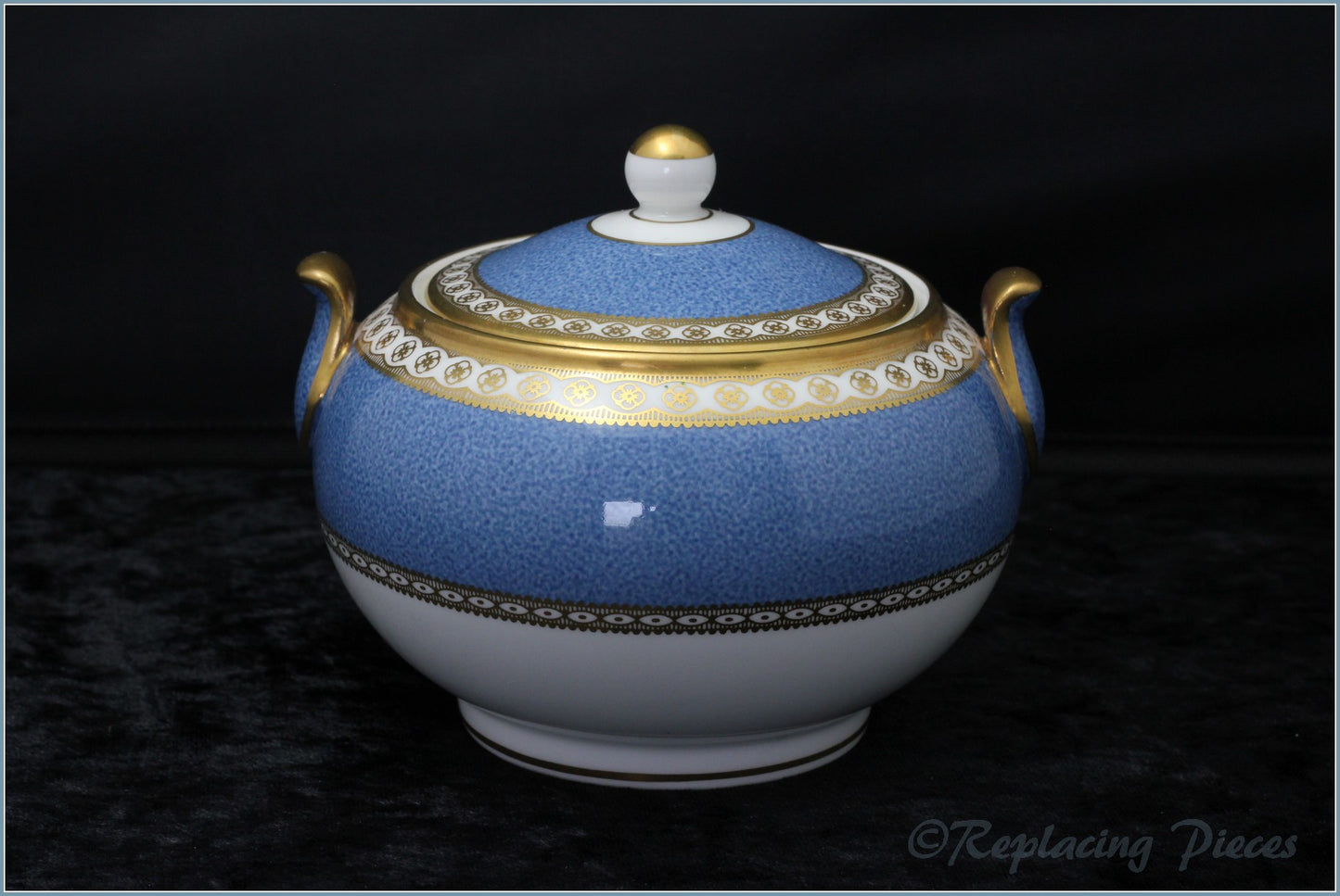 Wedgwood - Ulander (Powder Blue) - Lidded Sugar Bowl