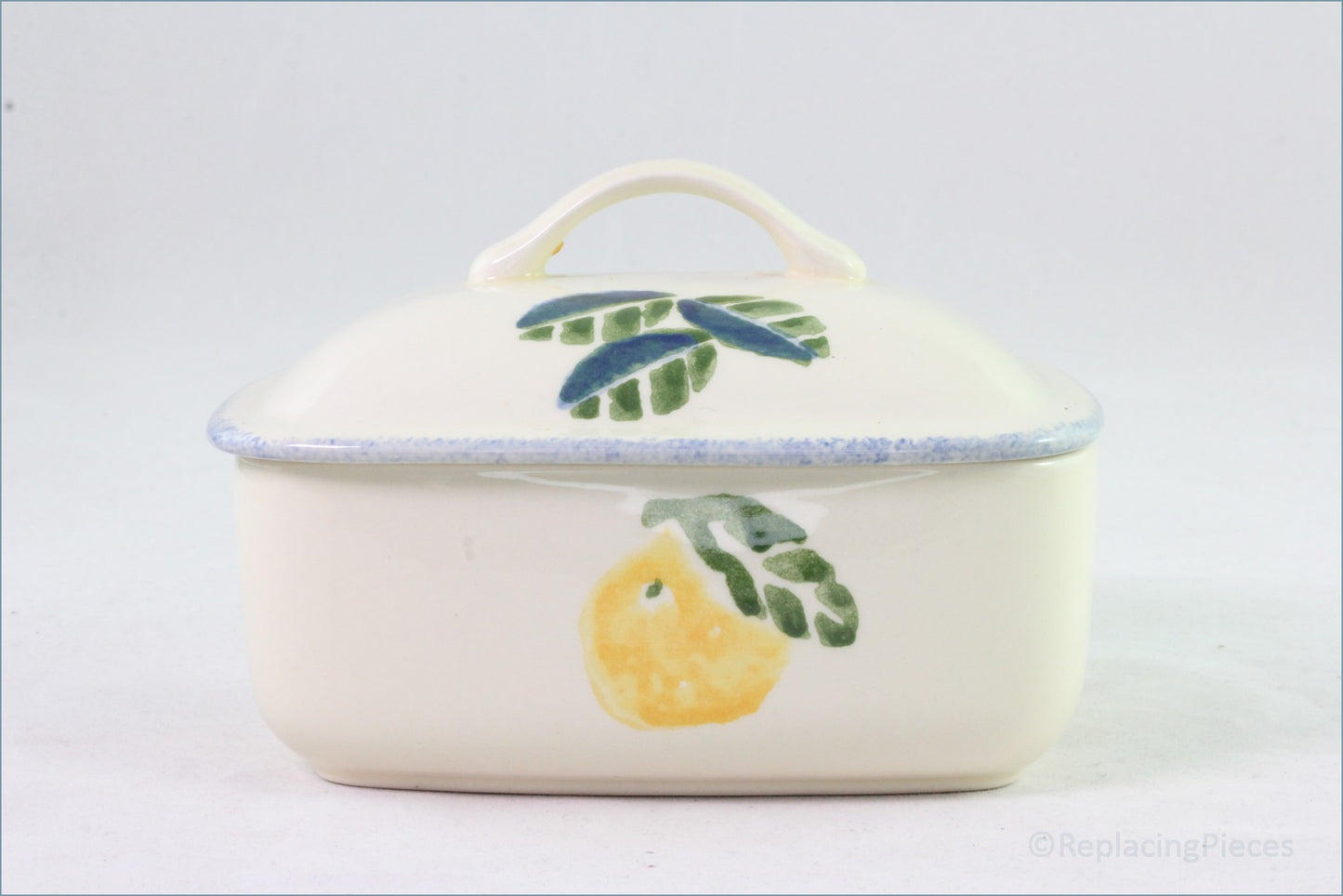 Poole - Dorset Fruit - Lidded Butter Dish (Orange)
