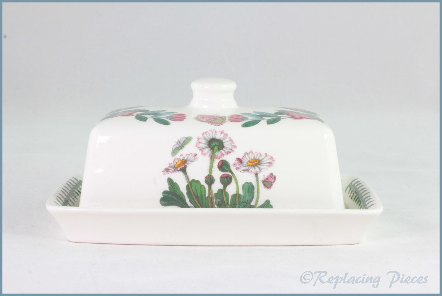 Portmeirion - Botanic Garden - Lidded Butter Dish (Oblong - Daisy)