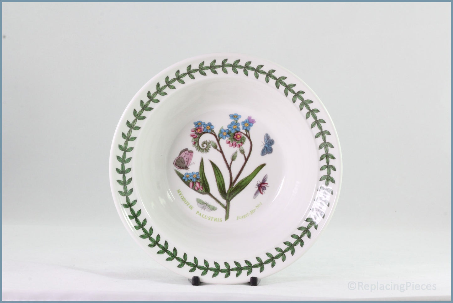 Portmeirion - Botanic Garden - 6 1/2" Rimmed Cereal Bowl (Forget Me Not)