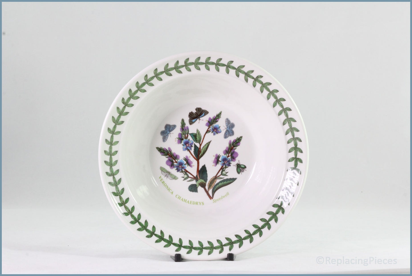 Portmeirion - Botanic Garden - 6 1/2" Rimmed Cereal Bowl (Speedwell)