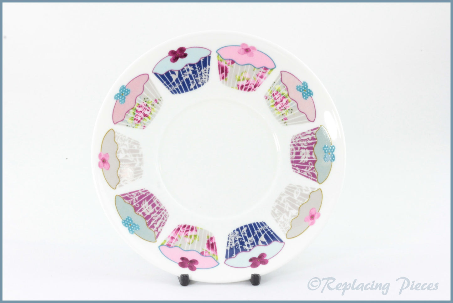 Queens - Floral Cupcakes - Tea Saucer