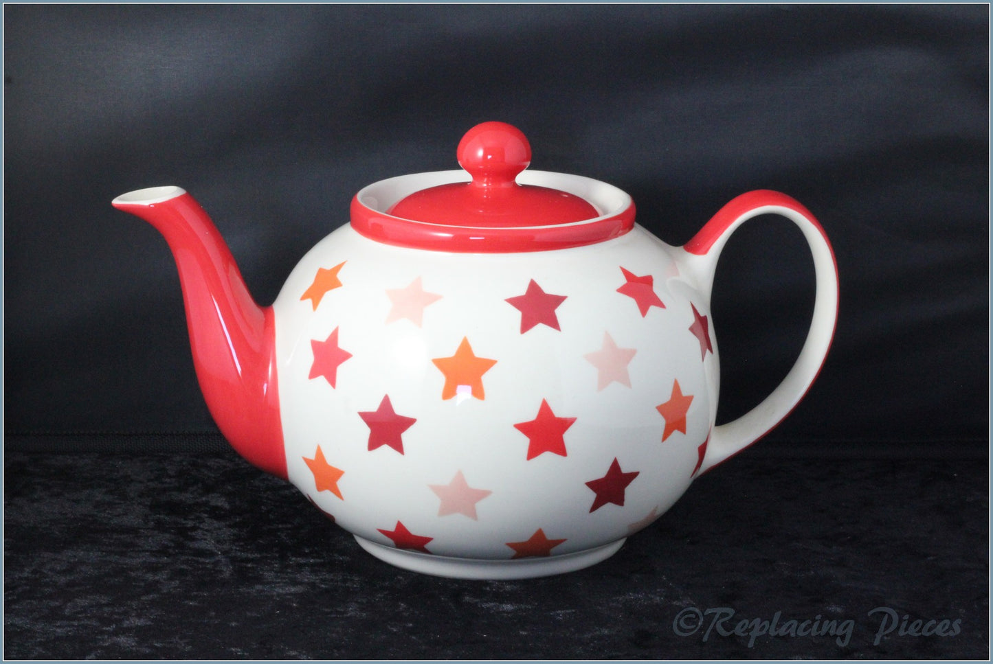 RPW27 - Whittards - Tonal Stars (Red) - Large Teapot