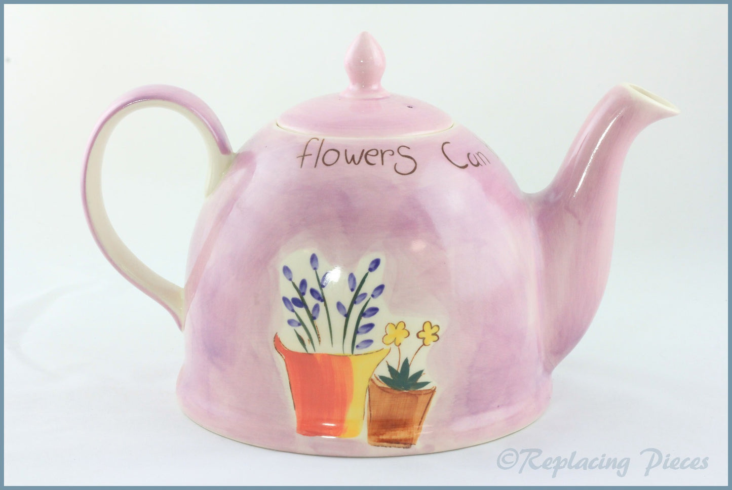 RPW87 - Whittards - 2 1/2 Pint Teapot (Flowers Get Thirsty Too)
