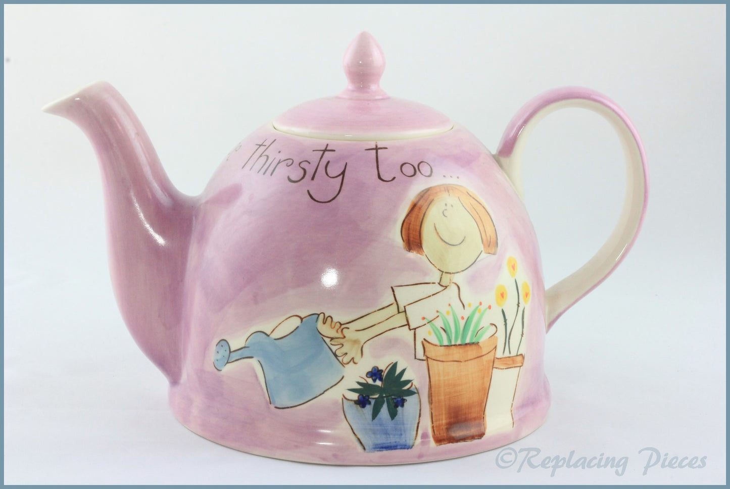 RPW87 - Whittards - 2 1/2 Pint Teapot (Flowers Get Thirsty Too)