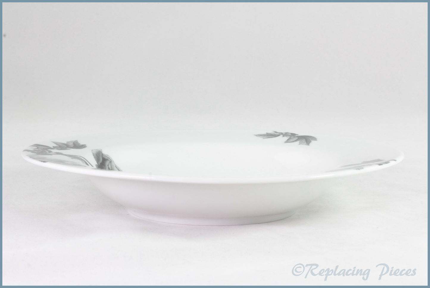 Royal Worcester - Black Peony - 9 3/8" Rimmed Bowl