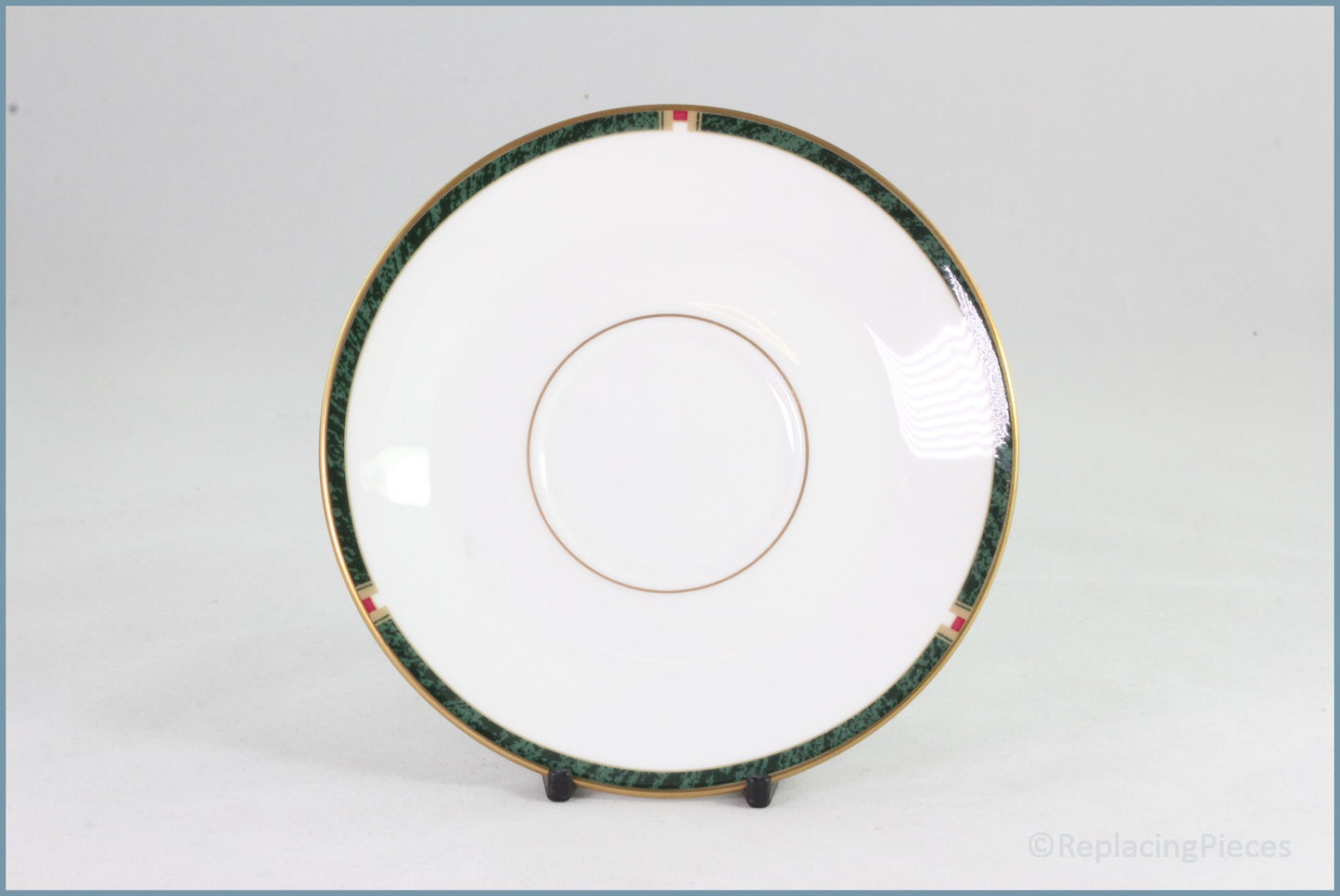 Royal Worcester - Carina (Green) - Tea Saucer (For Footed Teacup)