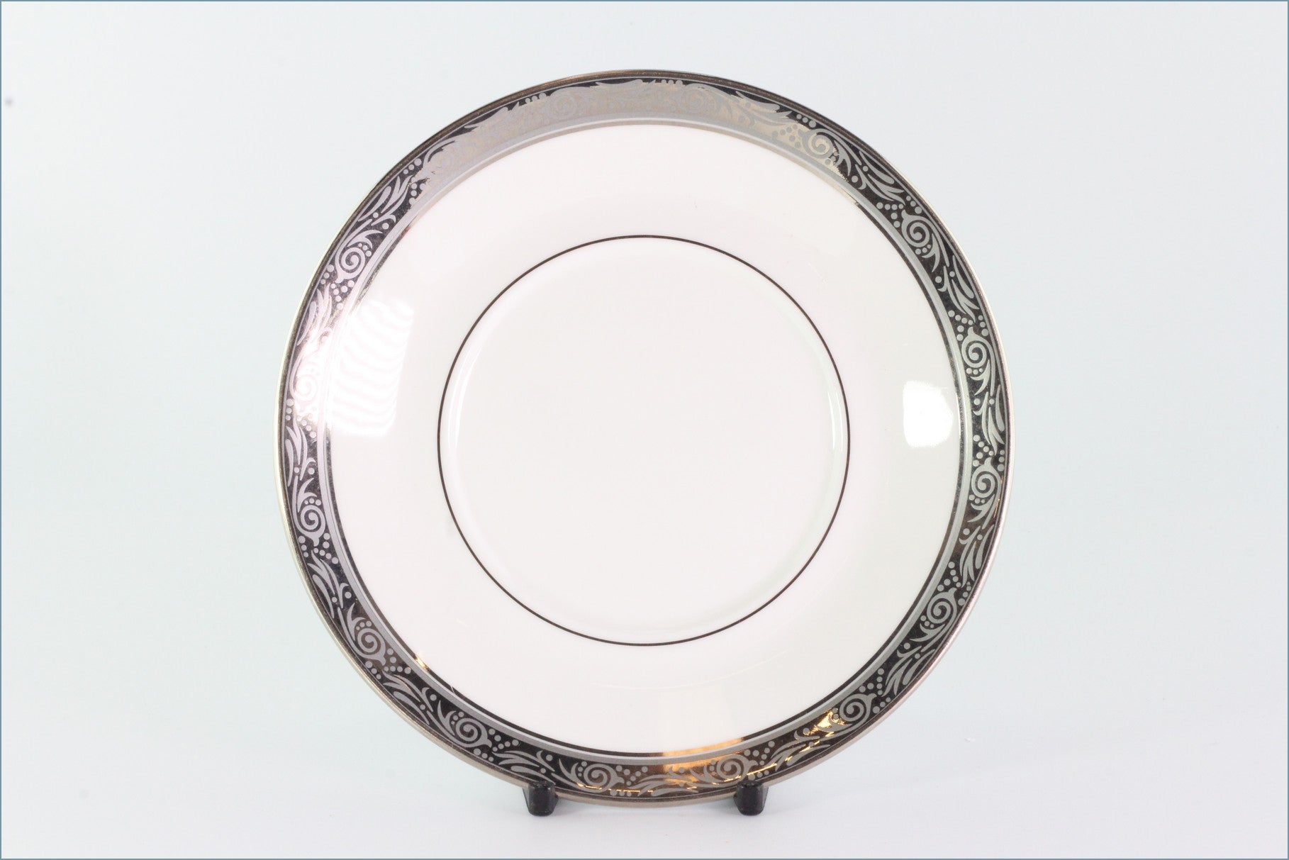 Royal Worcester - Davenham Platinum - Tea Saucer (Straight Sided)