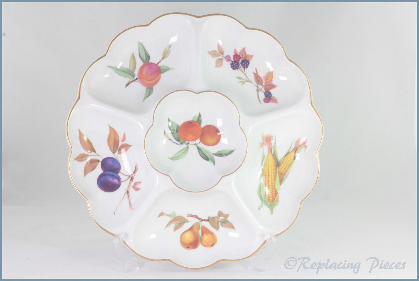 Royal Worcester - Evesham Gold - 13 5/8" Hors D'oeuvre Dish