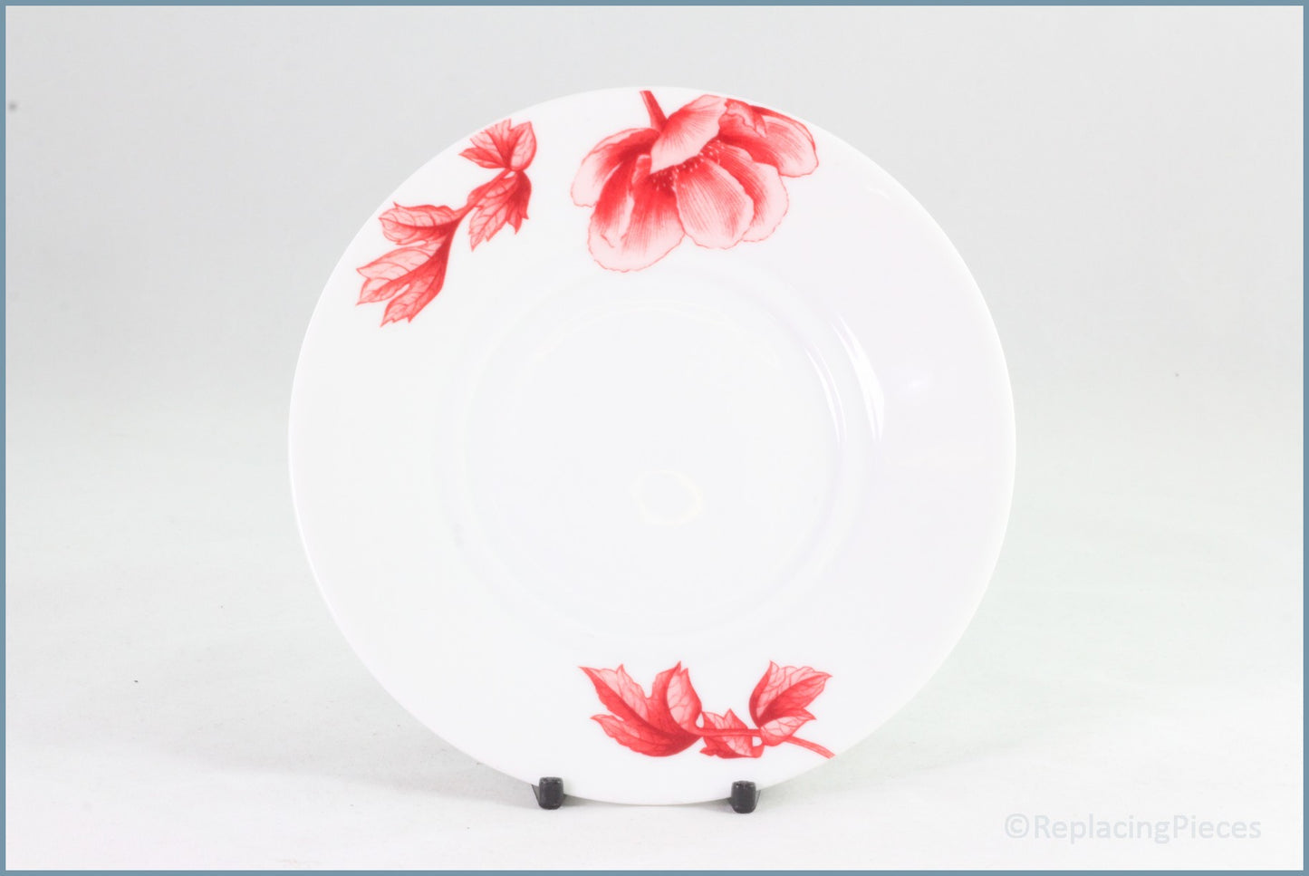 Royal Worcester - Red Peony - Tea Saucer