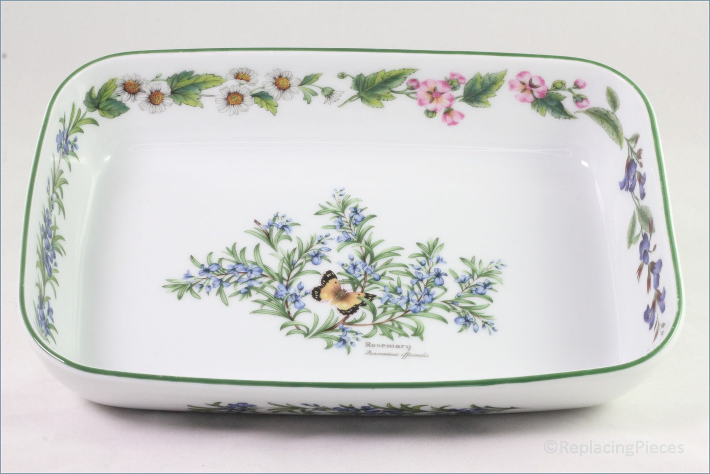 Royal Worcester - Worcester Herbs - 10 1/4" Oblong Roaster