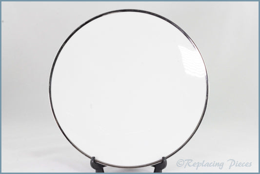 Thomas - White With Thick Silver Band - 6 7/8" Side Plate