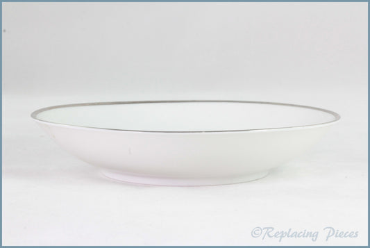 Thomas - White With Thick Silver Band - 7 5/8" Soup Bowl