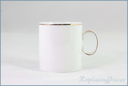 Thomas - White With Thin Gold Band - Coffee Cup